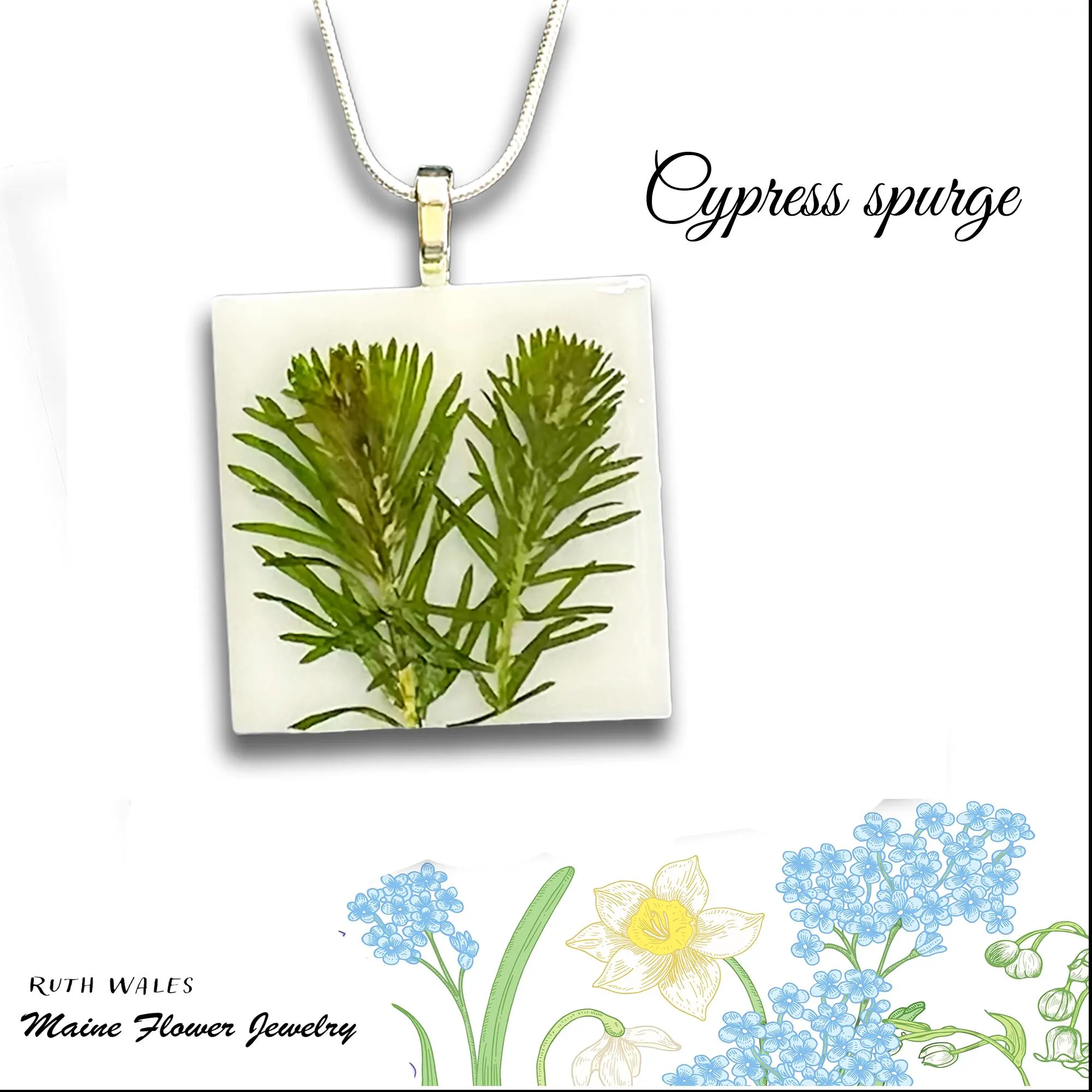 Nature Pendant Necklace: Funky Garden Gift by Ruth Wales
