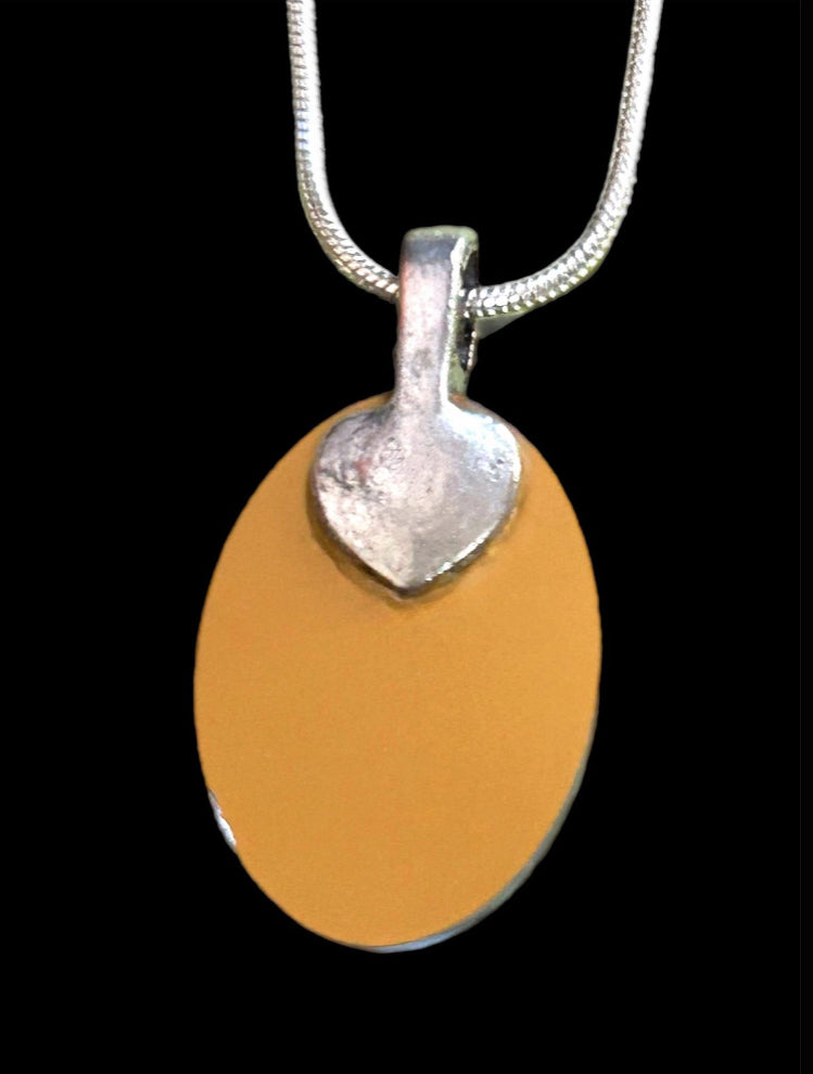 Petite ForgetMe-Not Pendant on Mirror