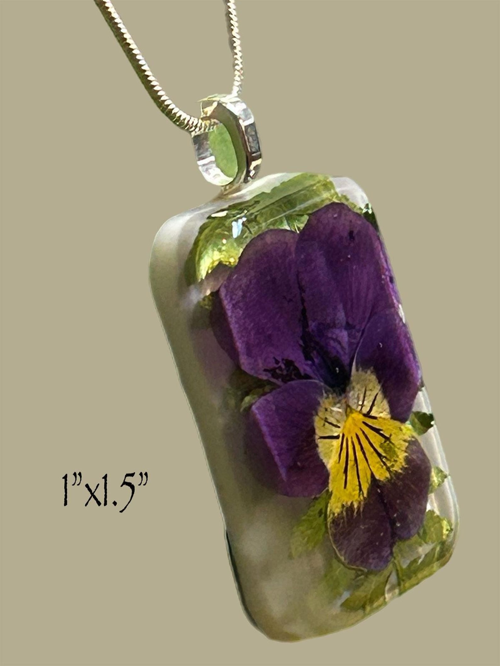 Purple Pansy Pendant