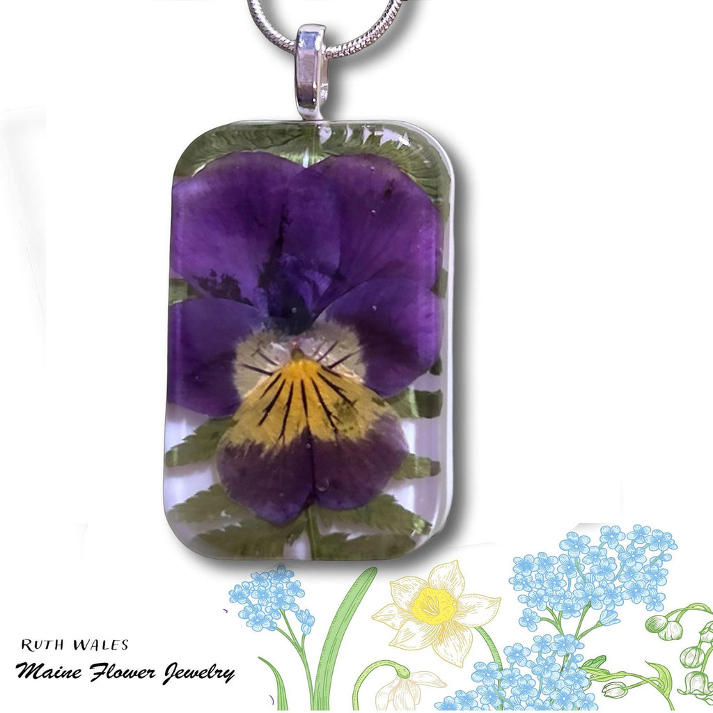 Purple Pansy Pendant
