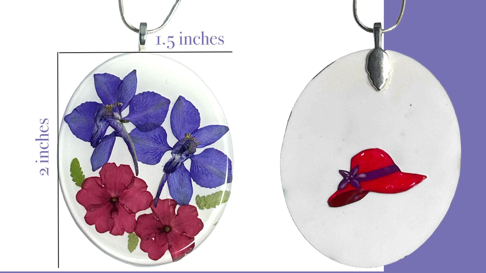 Red Hatter’s Unique Floral Pendant