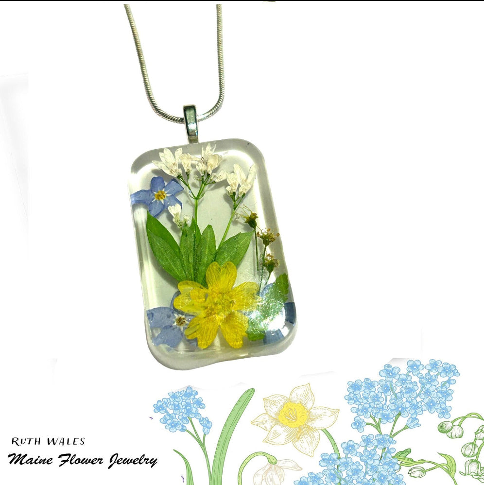 Wildflower Pendant Made in Maine